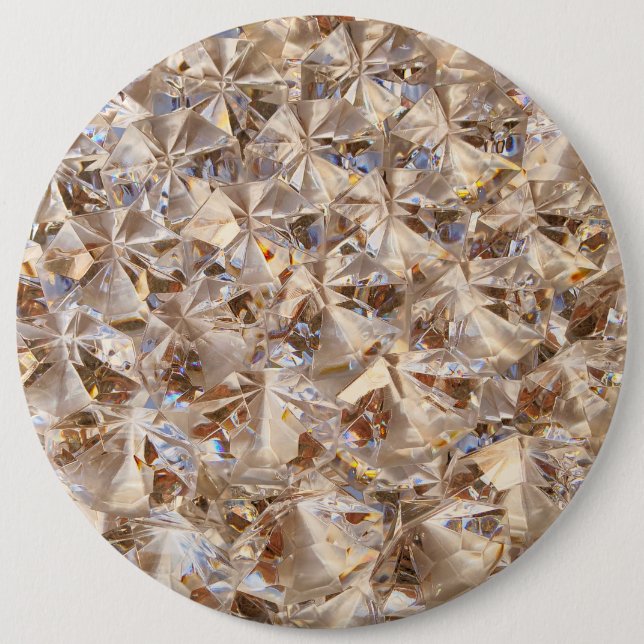 Bernsteinfarbige Eis-Art Button (Vorderseite)