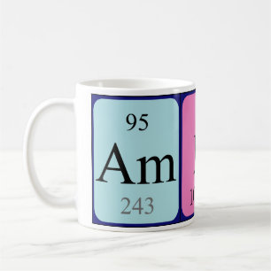 Bernsteinfarbige Namen-Tasse der periodischen Kaffeetasse