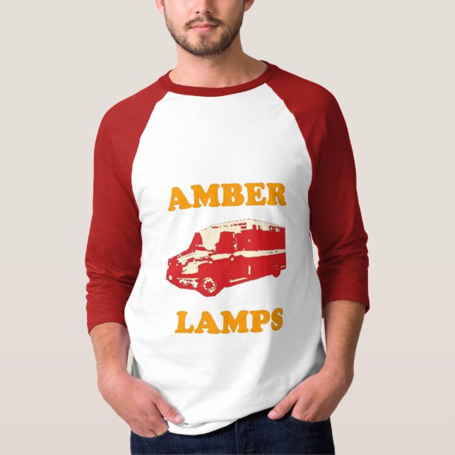 BERNSTEINFARBIGES LAMPEN Softball-Jersey-Shirt T-Shirt (Vorderseite)