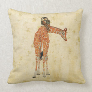 Bernsteinfarbiges verziertes Giraffen-u. Kissen