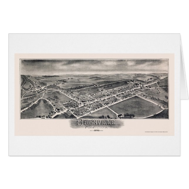 Bernville, carte panoramique de PA - 1898 (Devant horizontal)