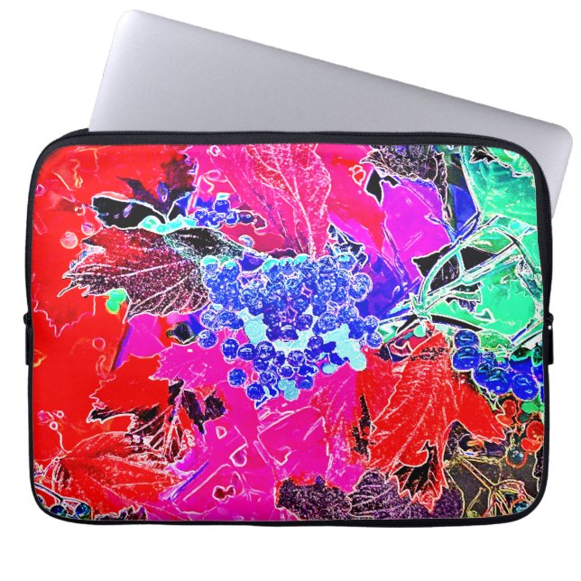 BERRIEN UND BLÄTTER LAPTOPSCHUTZHÜLLE (Vorderseite)