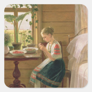 Berries, 1880 quadratischer aufkleber
