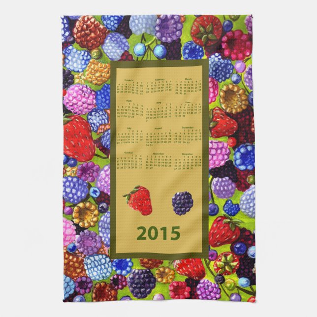Berries 2015 Kalender Küchenhandtuch Geschirrtuch (Vertikal)