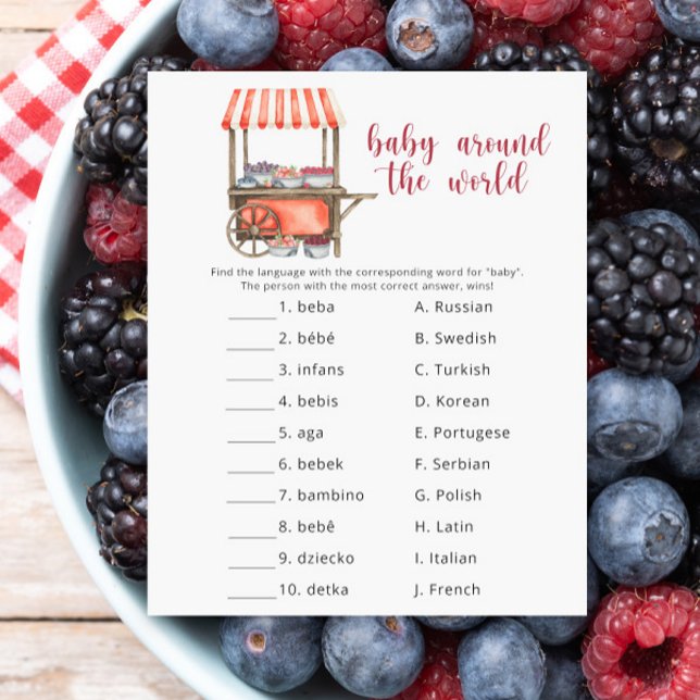 Berries baby shower - "Baby" around the world (Von Creator hochgeladen)