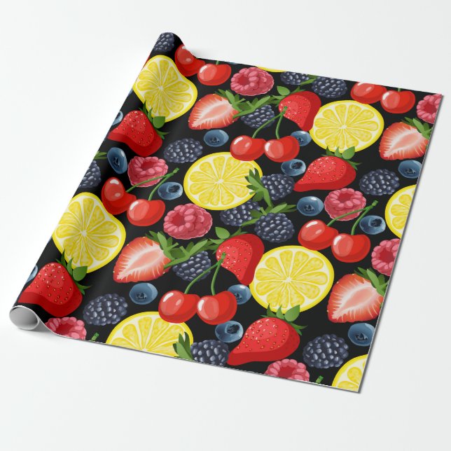 Berries & Citrus Delight Geschenkpapier (Ungerollt)