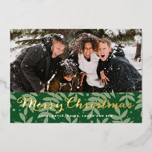 Berries et Boughs Christmas Foil Carte de vacances