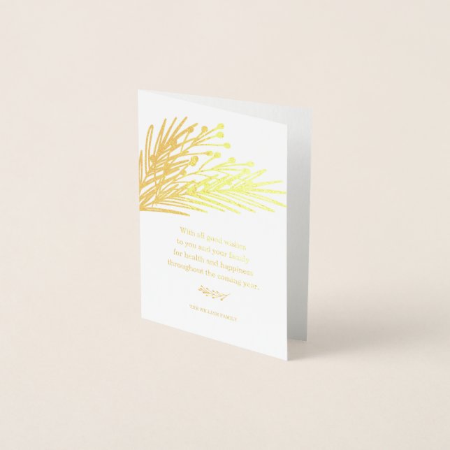 Berries et carte de voeux Feuille (Devant)