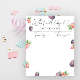 Berries Gender offenbaren Boy oder Girl Chart Poster