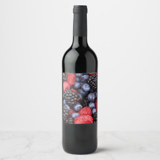 Berries Heidelbeere BlackBerry Himbeerflasche Weinetikett