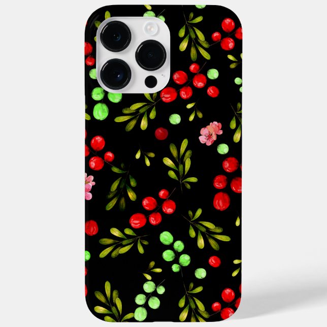 Berries Pattern Case-Mate iPhone 14 Pro Max Hülle (Rückseite)