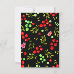 Berries Pattern Dankeskarte