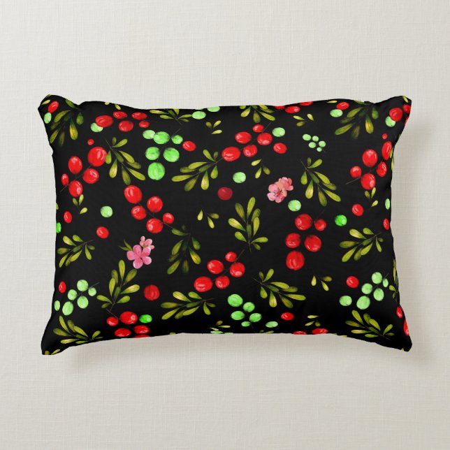 Berries Pattern Dekokissen (Vorderseite)
