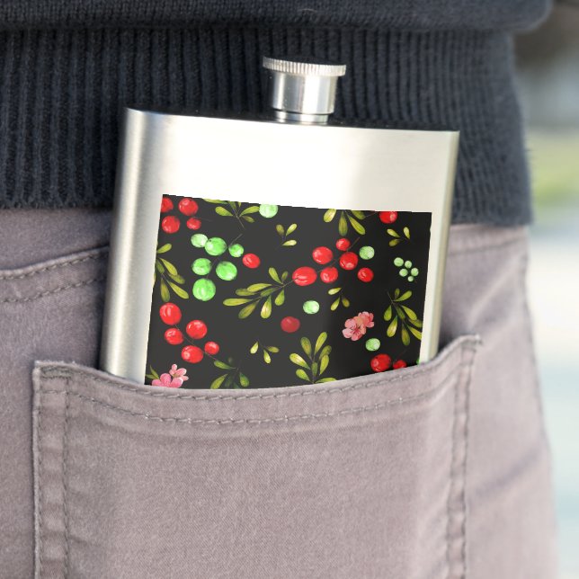 Berries Pattern Flachmann (Beispiel)