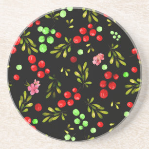 Berries Pattern Getränkeuntersetzer