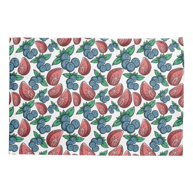 Berries Pattern Kissenbezug (Rückseite)