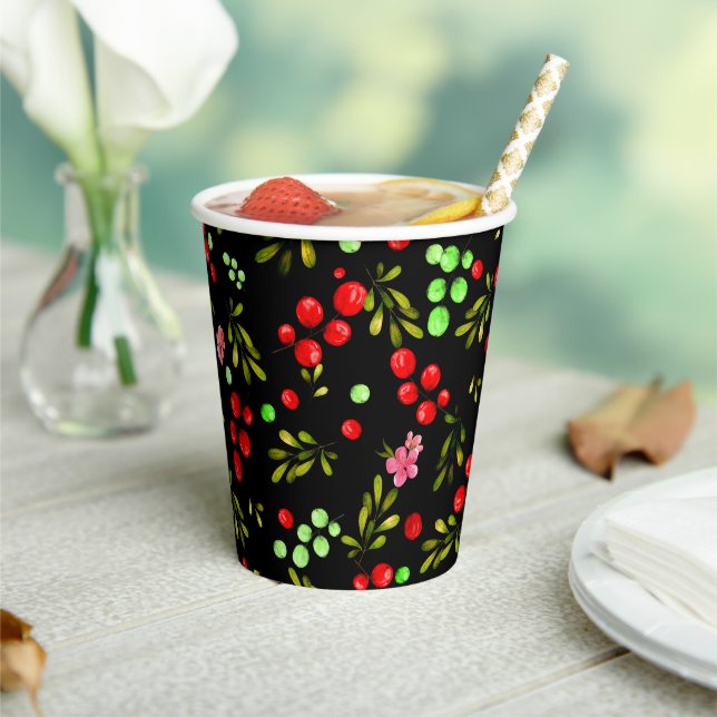 Berries Pattern Pappbecher (In Situ)