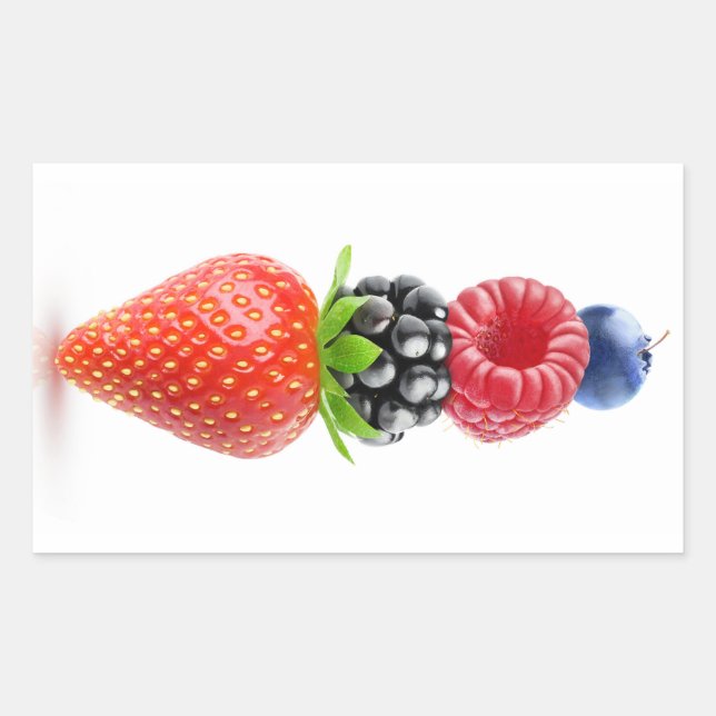 Berries-Pyramide Rechteckiger Aufkleber (Vorderseite)
