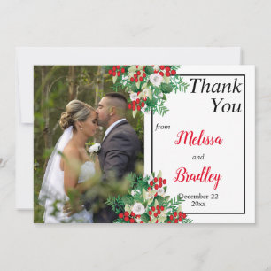 Berries rouges Floral Mariage Merci