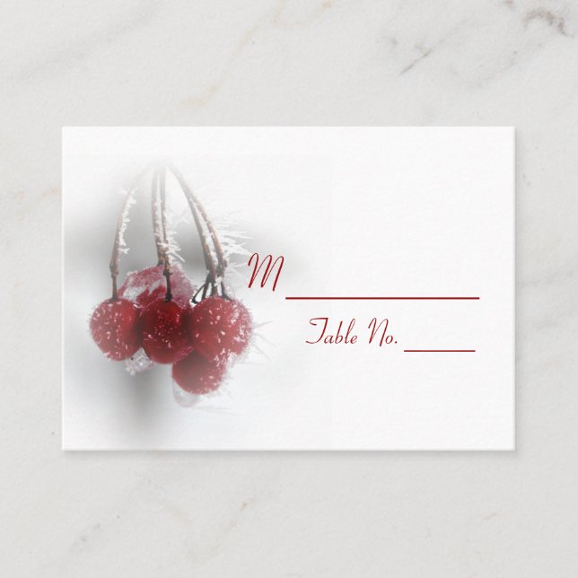 Berries rouges Frosty Mariage hivernal Cartes de l (Devant)