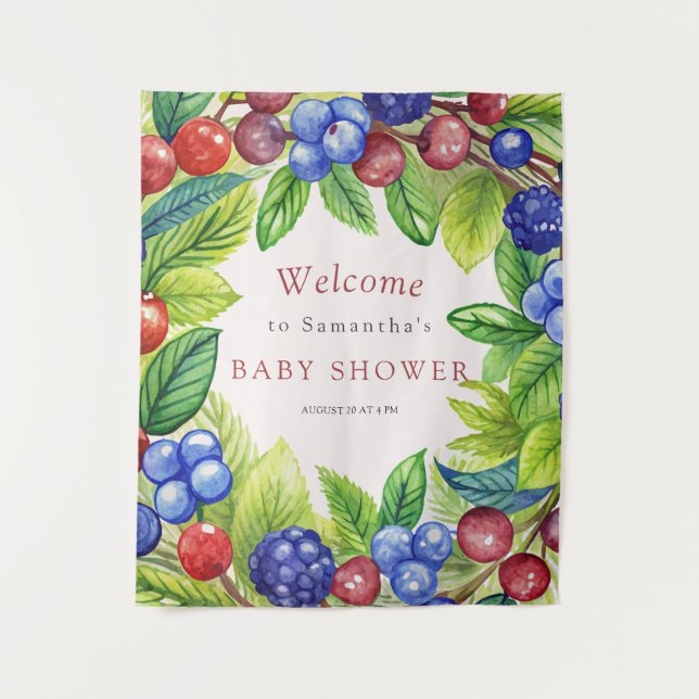 Berries Strawberry Berry Sweet Baby Dusche Wandteppich (Vorderseite)