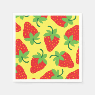 Berry 1. Geburtstag Niedlich Strawberry Farbige Mo Serviette