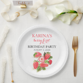Berry 1. Geburtstag Party Erdbeerobst Sommer Pappteller