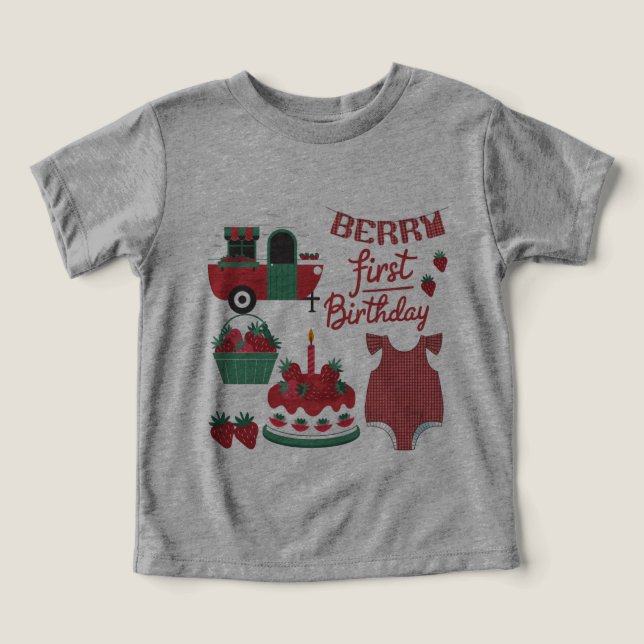 Berry 1. Geburtstag T - Shirt (Design Vorderseite)