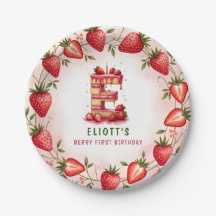 Berry 1. Geburtstagsplatte Letter E Cake Design