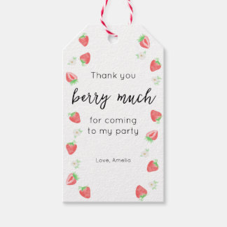 Berry 1er anniversaire | étiquette cadeau de remer