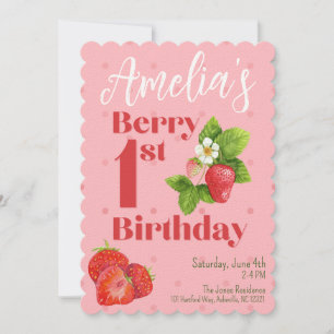 Berry 1er Anniversaire Invitation