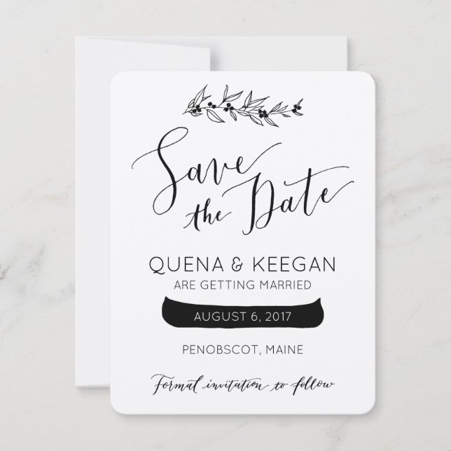 Berry and Canoe Save the Date (Devant)