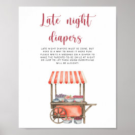 Berry baby shower Late night diapers game  Poster