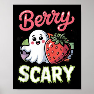 Berry Beängstigend Niedlich Kids Ghost Strawberry Poster