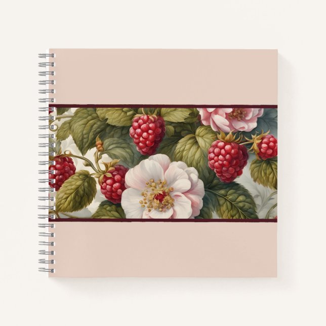 Berry Beautiful Garden Party: Square Notebook Notizbuch (Vorderseite)