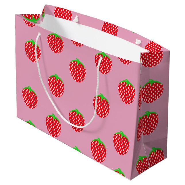 Berry Beautiful Summer Große Geschenktüte (Rückseite Schrägansicht)