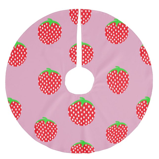 Berry Beautiful Summer Polyester Weihnachtsbaumdecke (Vorderseite)