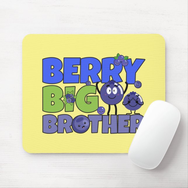 Berry Big Brother - Sibling Blueberry Pub Mousepad (Mit Mouse)