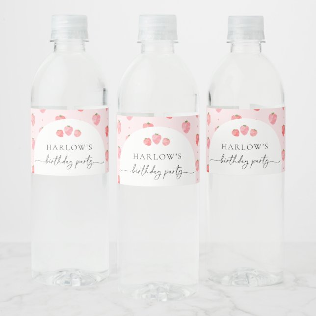 Berry Birthday Party Wasserflaschen Labels (Flaschen)