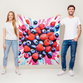 Berry Blast: Fruchtiger Spaß Fleecedecke