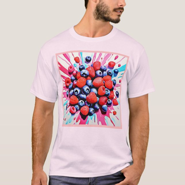 Berry Blast: Fruchtiger Spaß T-Shirt (Vorderseite)