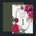Berry Bloom Garden Floral Glam Wedding  Einladung<br><div class="desc">Table Numbers. look for matching items in my store.</div>