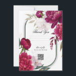 Berry Bloom Garden Floral Glam Wedding Einladung<br><div class="desc">Thank You Card. Check out other items in this matching suite.</div>