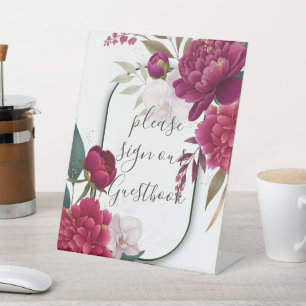 Berry Bloom Garten Florale Glam Hochzeit  Sockelschild