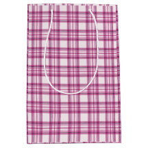Berry Blush Kariert Medium Geschenktasche