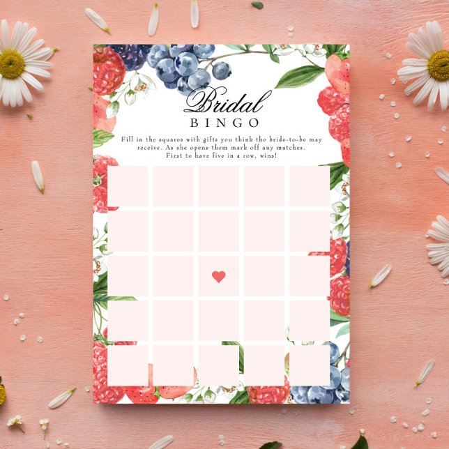 Berry Brautparty Bridal Gift Bingo Game Einladung (Von Creator hochgeladen)