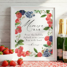 Berry Brautparty Mimosa Bar Station Signa Poster