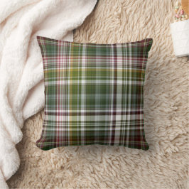 Berry Bush Green und Red Kariert Kissen