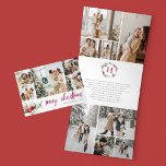 Berry Christmas 16 Foto Collage Dreifach Gefaltete Urlaubskarte<br><div class="desc">Senden Sie einen herzlichen Gruß mit unserer wunderschön gestalteten personalisierten dreiteiligen Weihnachtskarte, die sich perfekt für Ihre besonderen Momente eignet. Mit 16 Fotos - 5 auf dem Cover, 8 innen und 3 auf der Rückseite - ermöglicht diese Karte, die Erinnerungen eines Jahres in einem stilvollen, minimalistischen Layout zu teilen. Das...</div>