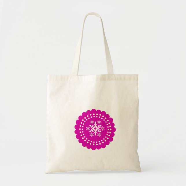 Berry Christmas Holiday Snowflakes Tote Beutel Ges Tragetasche (Vorne)